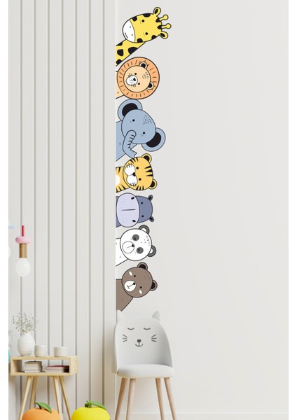 Sevimli Afrika Hayvanları Safari Çocuk Odası Dekoratif Kapı Kenarı, Dolap, Duvar Çok Amaçlı Sticker fiyatları