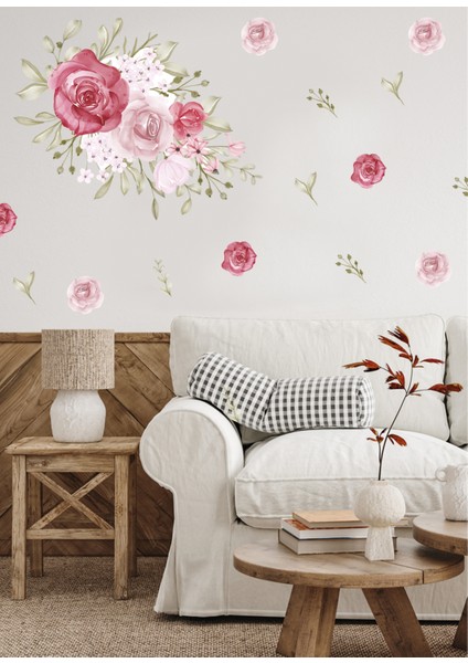 Duvar Sticker Set - Gül ve Yapraklar fiyatları