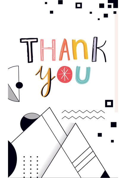 Teşekkür Kartı 5,5 x 8,5 cm 100'lü