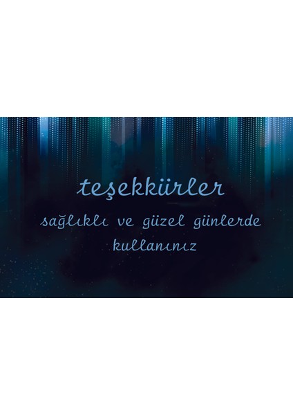 Teşekkür Kartı 5,5 x 8,5 cm 100'lü