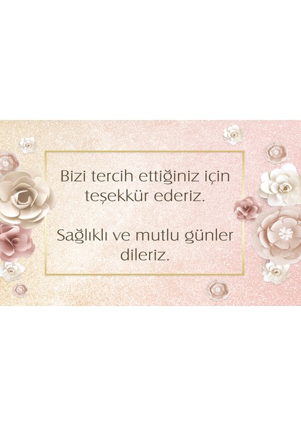 Teşekkür Kartı 5,5 x 8,5 cm 100'lü