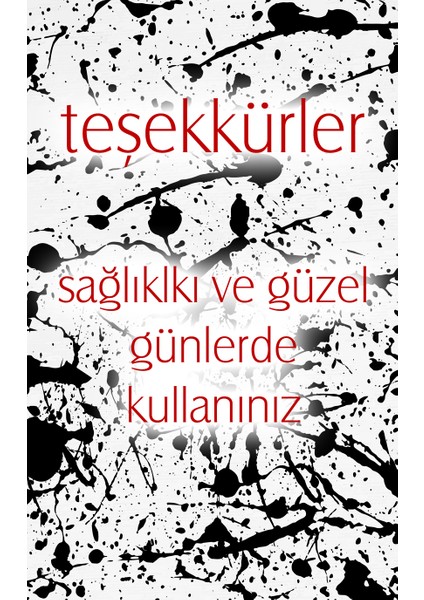 Teşekkür Kartı 5,5 x 8,5 cm 100'lü