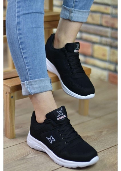 Siyah - Beyaz Unisex Ultra Soft Spor Ayakkabi Sneaker