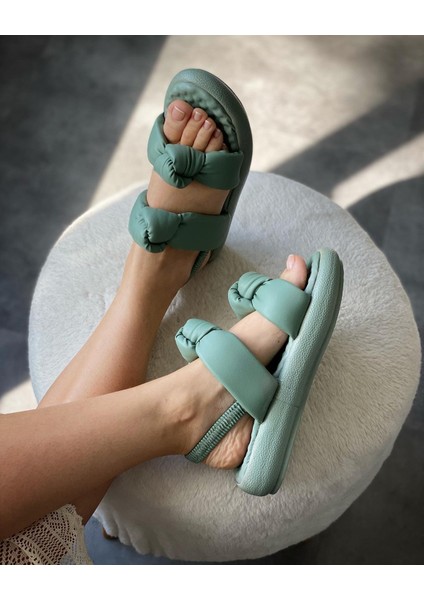 Vera Masaj Çift Taban Lastikli Kadın Sandalet modelleri