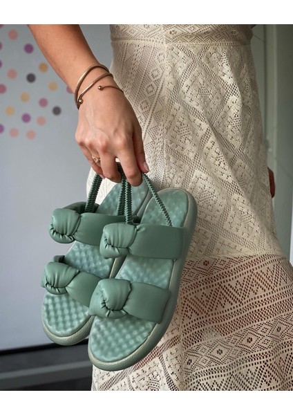 Vera Masaj Çift Taban Lastikli Kadın Sandalet fırsatları