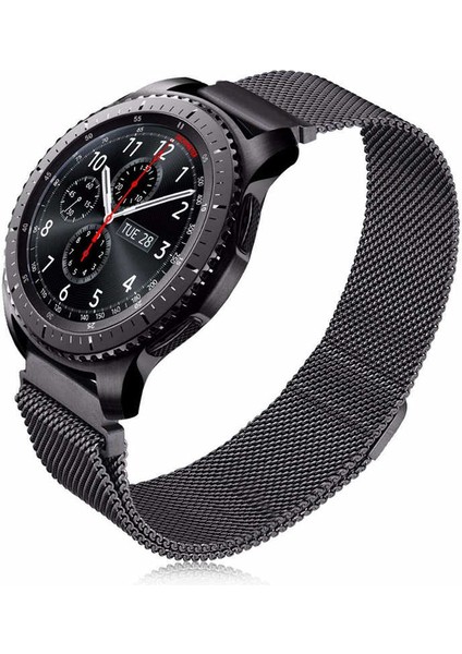 Realme Watch / C4U K1 Akıllı Saat Milano Loop Mıknatıslı Metal Kordon KRD-12 20mm Rose Gold