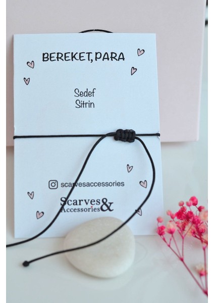 Sacce Scarves&Accessories Doğaltaş Bereket Para Bilekliği Sedef