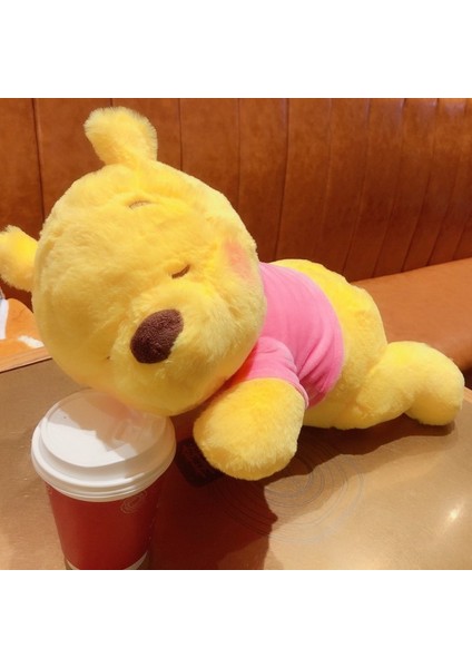 50CM Winnie Sleeping Peluş Bebek Yumuşak Oyuncak Yastık Hediyesi