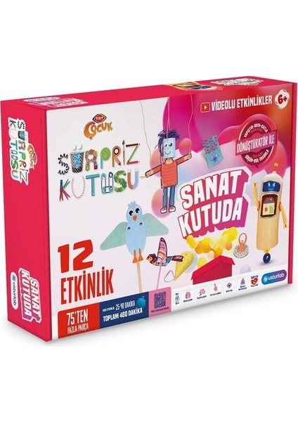 Sürpriz Kutusu - Sanat Kutuda, Evde Eğitici Aktivite Kutusu 6+ Yaş