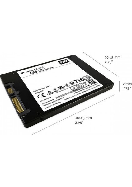 Green WDS480G2G0A 480GB 545/465 3D Nand 25" Sata SSD fiyatları