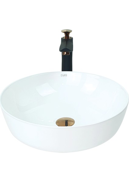 Pure Beyaz Tezgah Üstü Çanak Lavabo W-296