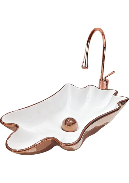 Pure Istırıdye Rose Gold Tezgah Üstü Çanak Lavabo HNM-109