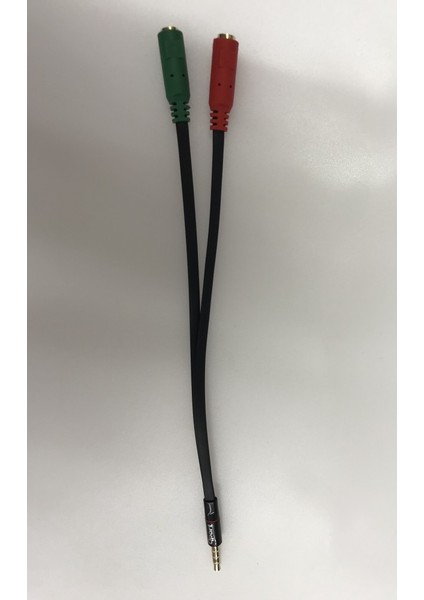 Q-A15 Audıo + Mıc To 3.5mm 15CM Kulaklık Çevirici