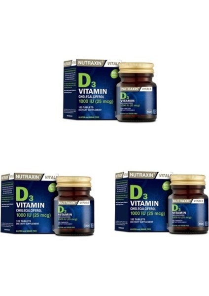 Kemikleri Kouryan D3 Vitamini 120 Tablet*3