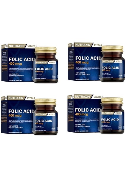 400 Mcg Folic Acid X4 Adet