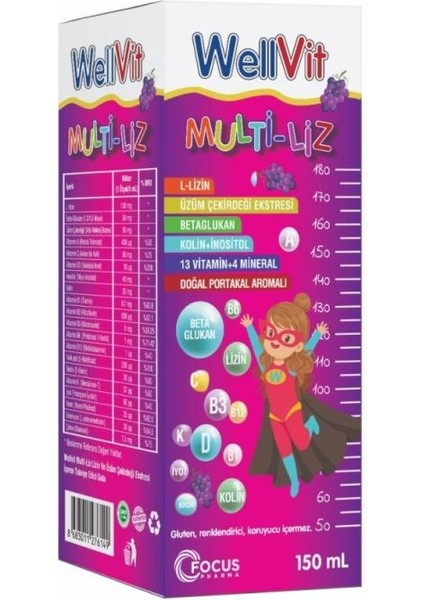 Multi-Liz Şurup 150 ml