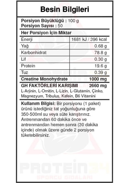 Bigjoy Bigmassgo Gh Factors 5000 Gr 50 Paket Mass Gainer Çilekli Karbonhidrat Tozu