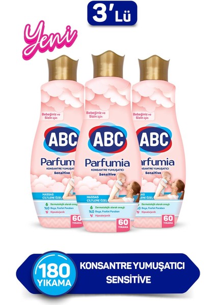 Abc Konsantre Yumuşatıcı Parfumıa Sensıtıve 1440 Mlx3 Adet