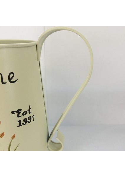 Hoş Geldiniz Vintage Çiçek Vazo Jar Sürahi Tutucu Metal Düğün Rustik Ev Dekor