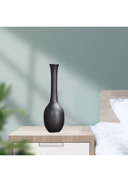 Nordic Seramik Kuru Çiçek Vazo Heykel Bar Ofis Çiçek Düzenleme Dekoru 19X6 cm(Yurt Dışından)