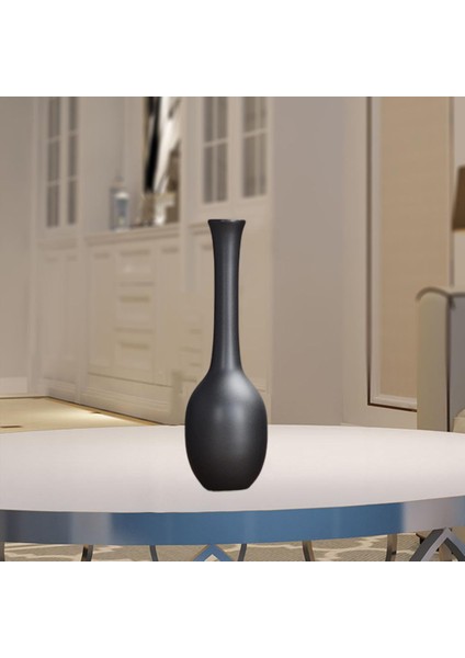 Nordic Seramik Kuru Çiçek Vazo Heykel Bar Ofis Çiçek Düzenleme Dekoru 19X6 cm(Yurt Dışından)