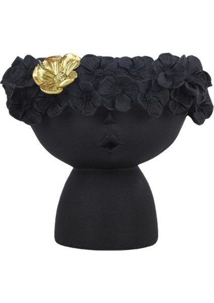 Kız Kafa Vazo Ev Saksı Vazolar Nordic Modern Siyah fiyatları