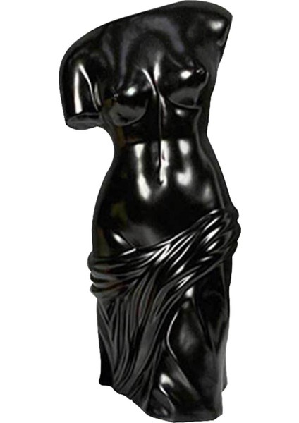 Seramik Vazo Insan Vücudu Saksı Soyut Çiçek Vazo Ekici Ev Dekor 18X14.5X31 cm Siyah