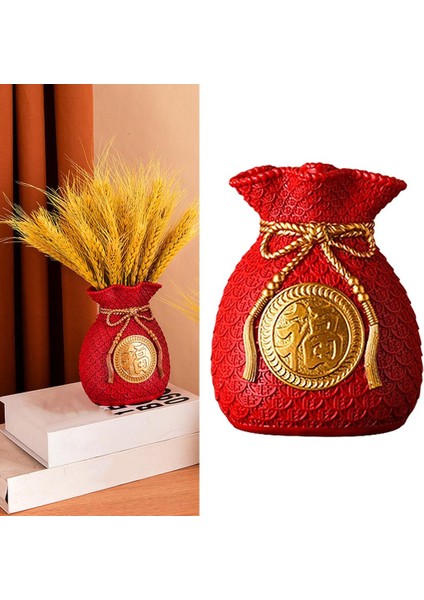 Çiçek Vazo Ekici Pot Düğün Ev Dolabı Feng Shui Ofis Accent Parti Kırmızı fırsatları