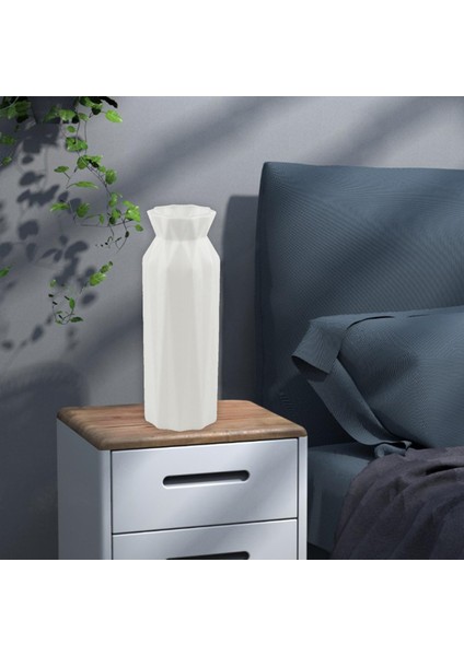 1x Çiçek Vazo Modern Çiçek Tutucu Buket Vazolar Raf Centerpiece Süs Beyaz fırsatları