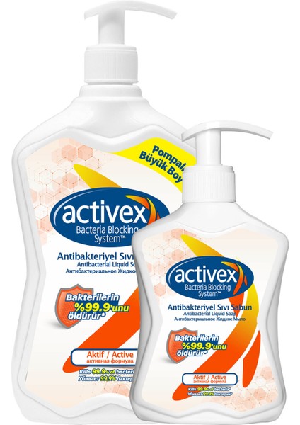 Antibakteriyel Sıvı Sabun Aktif 700+300ml