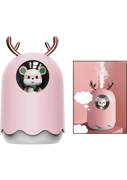 F Fityle 300ML USB LED Nemlendirici Mini Araba Ev Aroma Yağı Difüzör Mist Arıtma Pembe modelleri