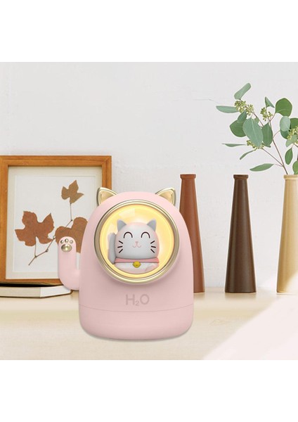 Hava Nemlendirici Aroma Büyük Kapasiteli Şanslı Kedi Seyahat Ev Bebek Beyaz(Yurt Dışından)