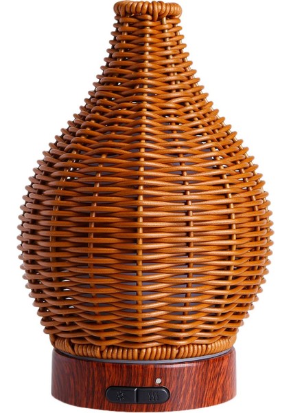 Yatak Odası Yurt Kahverengi Için Işık Ile 100 ml Rattan Nemlendirici Hava Temizleyici