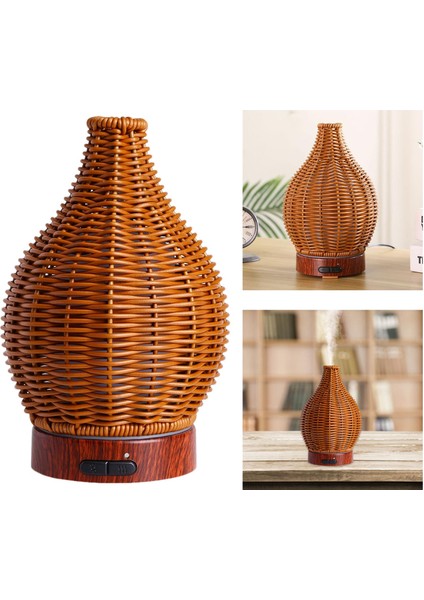 Yatak Odası Yurt Kahverengi Için Işık Ile 100 ml Rattan Nemlendirici Hava Temizleyici