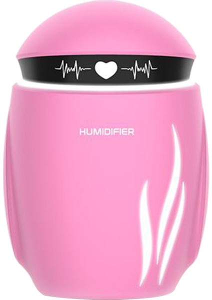 350 ml Taşınabilir Araba Ev Nemlendirici Mini Fan LED 7-Renk Değişen Gece Lambası Kırmızı