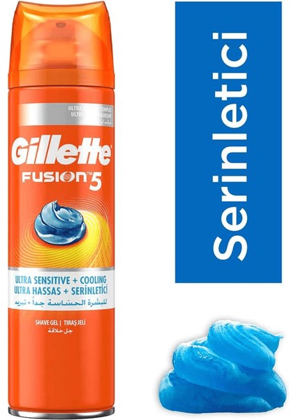 Fusion 16'Lı Yedek Tıraş Bıçağı Yeni Karton Paket + Fusion Tıraş Jeli 200ml