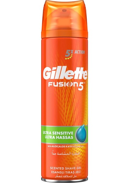 Fusion 8'Li Yedek Tıraş Bıçağı Yeni Karton Paket+Fusion Jel 200ml