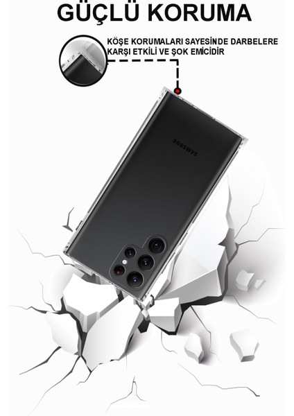 Samsung Galaxy S22 Ultra Tıpalı Kamera Korumalı Şeffaf Premier Kılıf modelleri