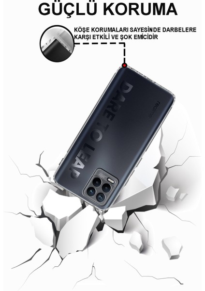 Realme 8 Tıpalı Kamera Korumalı Şeffaf Premier Kılıf modelleri