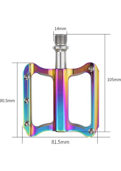 Lunje XT-T001 Bir Çift Anti-Titreşim Dağ Bisikleti Pedalı Kaymaz Hafif Alüminyum Alaşım Bisiklet Pedalı Plaka - Çok Renkli (Yurt Dışından)