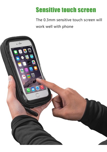 Rockbros 6.0-Inç Bisiklet Çerçeve Çanta Bisiklet Üst Tüp Kılıfı Çanta Dokunmatik Ekran Telefon Tutucu Bisiklet Çantası (Yurt Dışından)
