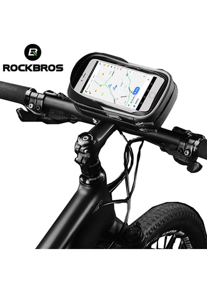 Rockbros 6 Inç Yağmur Geçirmez Tpu Dokunmatik Ekran Cep Telefonu Tutucu Bisiklet Gidon Çanta (Yurt Dışından)