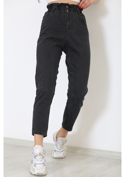 Beli Lastikli Kot Pantolon Füme - 5092.925.