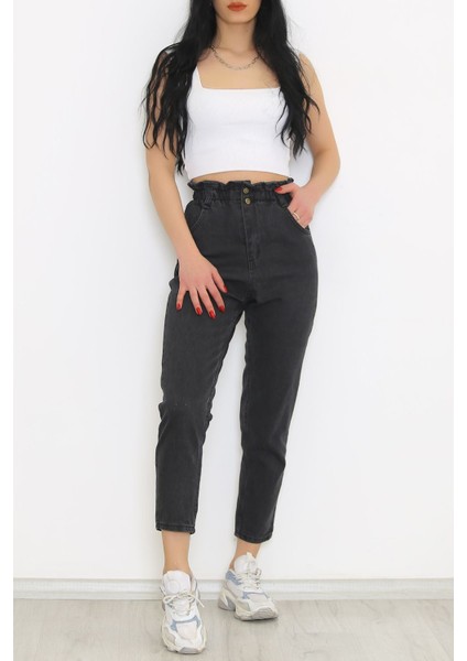 Beli Lastikli Kot Pantolon Füme - 5092.925. fırsatları