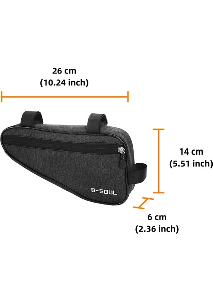 B-Soul 1.5l Bisiklet Saklama Çantası Gidon Çanta Bisiklet Için Triangle Eyer Çerçeve Kılıfı - Kırmızı (Yurt Dışından)