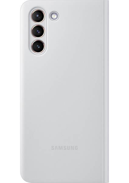 Galaxy S21 Plus Orijinal Smart Clear View Kılıf Açık Gri
