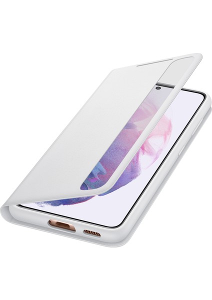Galaxy S21 Plus Orijinal Smart Clear View Kılıf Açık Gri