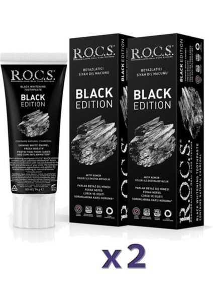 Black Edıtıon Kömür Diş Mac. 60ml- 2 Adet