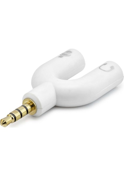 HN4612K Adaptör Aux Mikrofon Kulaklık M/f2 Kutulu Beyaz