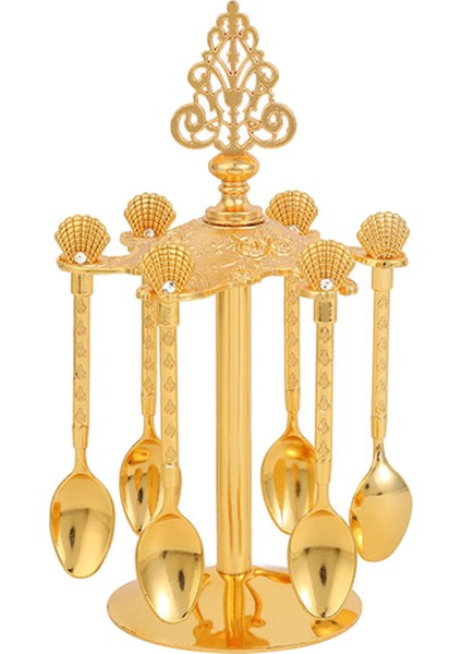 Kaşık Tutucu Ile 6 Kaşık Yemek Seti Oturma Odası Housewarming Hediye Için Set